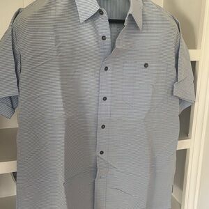 Royal Robbins Light Blue Checkered Button Down Shirt